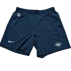 NIKE‎ Dri Fit Men's Short US L NY Jets Logo Activewear Gym Athleisure Run Casual